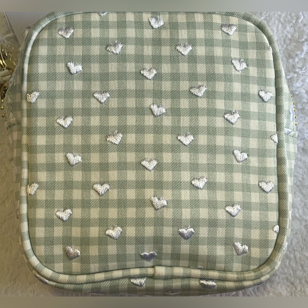 NWT Stoney Clover Lane Sweet Summer Set;  Seersucker Mini Pouch in Lush Heart